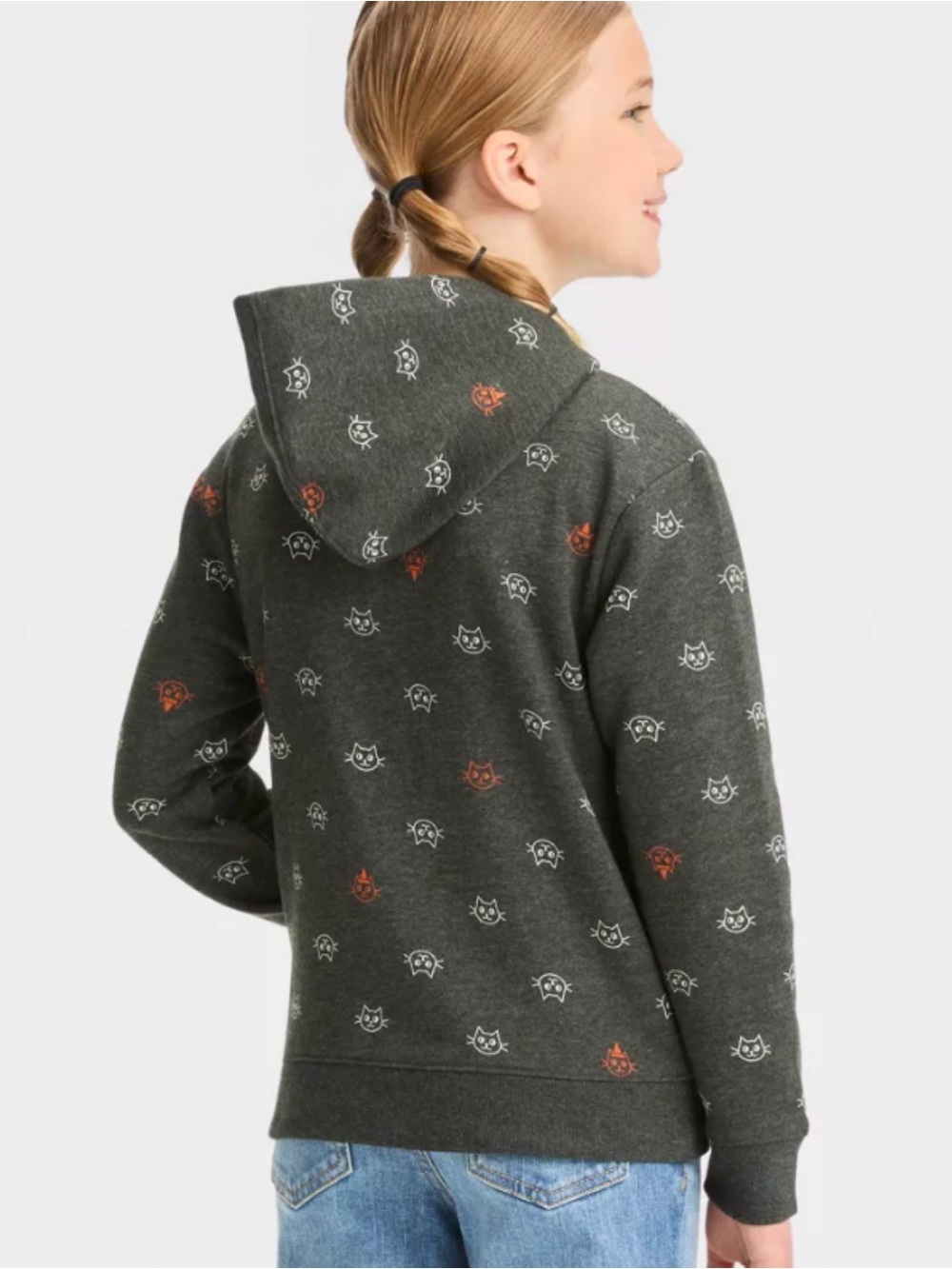 Cat & Jack Halloween Cat Zip-Up Hoodie